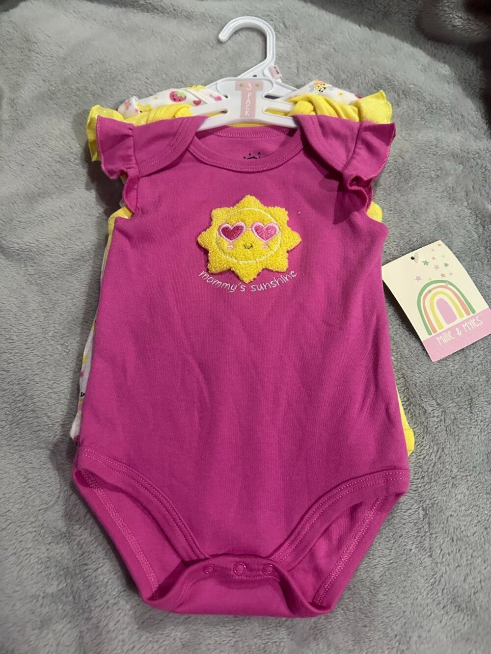 (3) NWT Millie & Myles Bodysuits 6-9 months